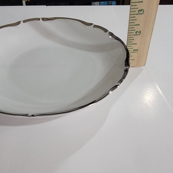 5 Harmony House Japan Starlight Silver Rimmed White Coupe Soup Bowls - Picture 6 of 8